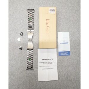 Apple Watch Stainless Steel Band 42/44 mm Libra Gemini Silver Tone Link Bracelet